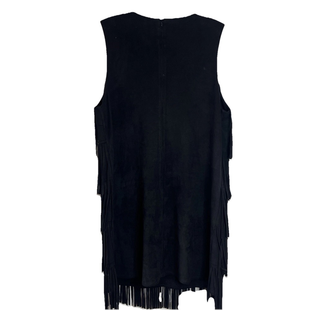 Guess black flapper-style fringe 1920s Gatsby Fringe Dress Size Large - Picture 2 of 6